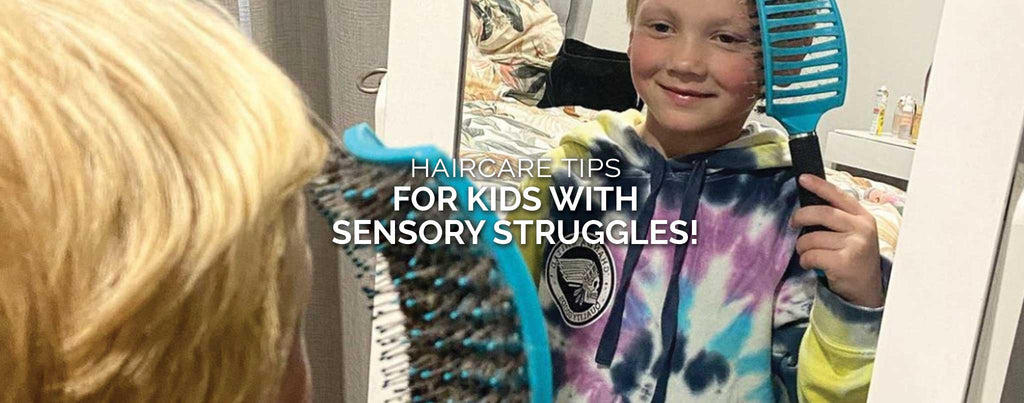 Many children who have sensory processing challenges, especially if they are sensitive to touch, find it difficult to cope with having their hair brushed. The Happy Hair Brush is a game changer for brushing hair.