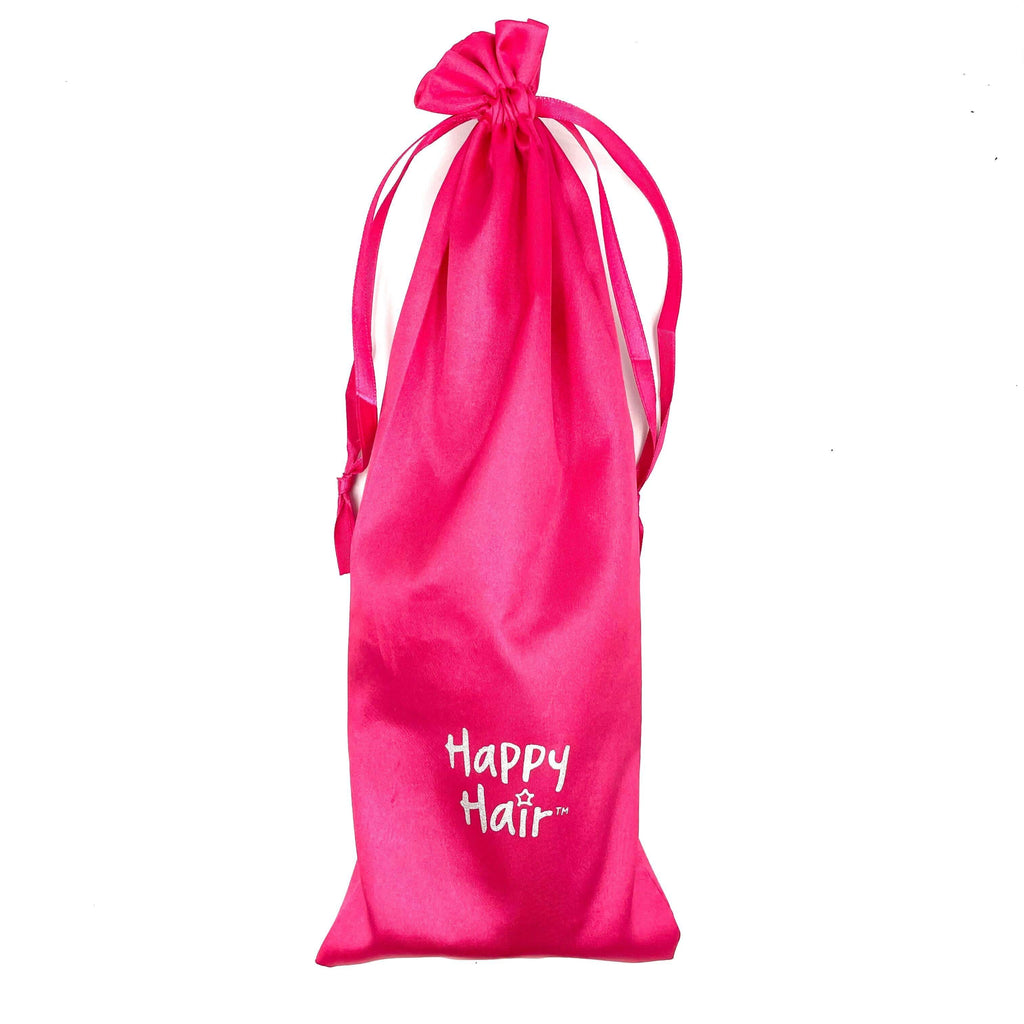 Happy Hair Brush Accessory Hot Pink Satin Bag