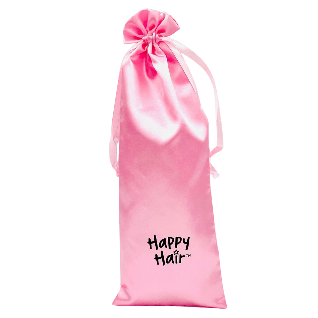 Happy Hair Brush Accessory Pink Satin Bag