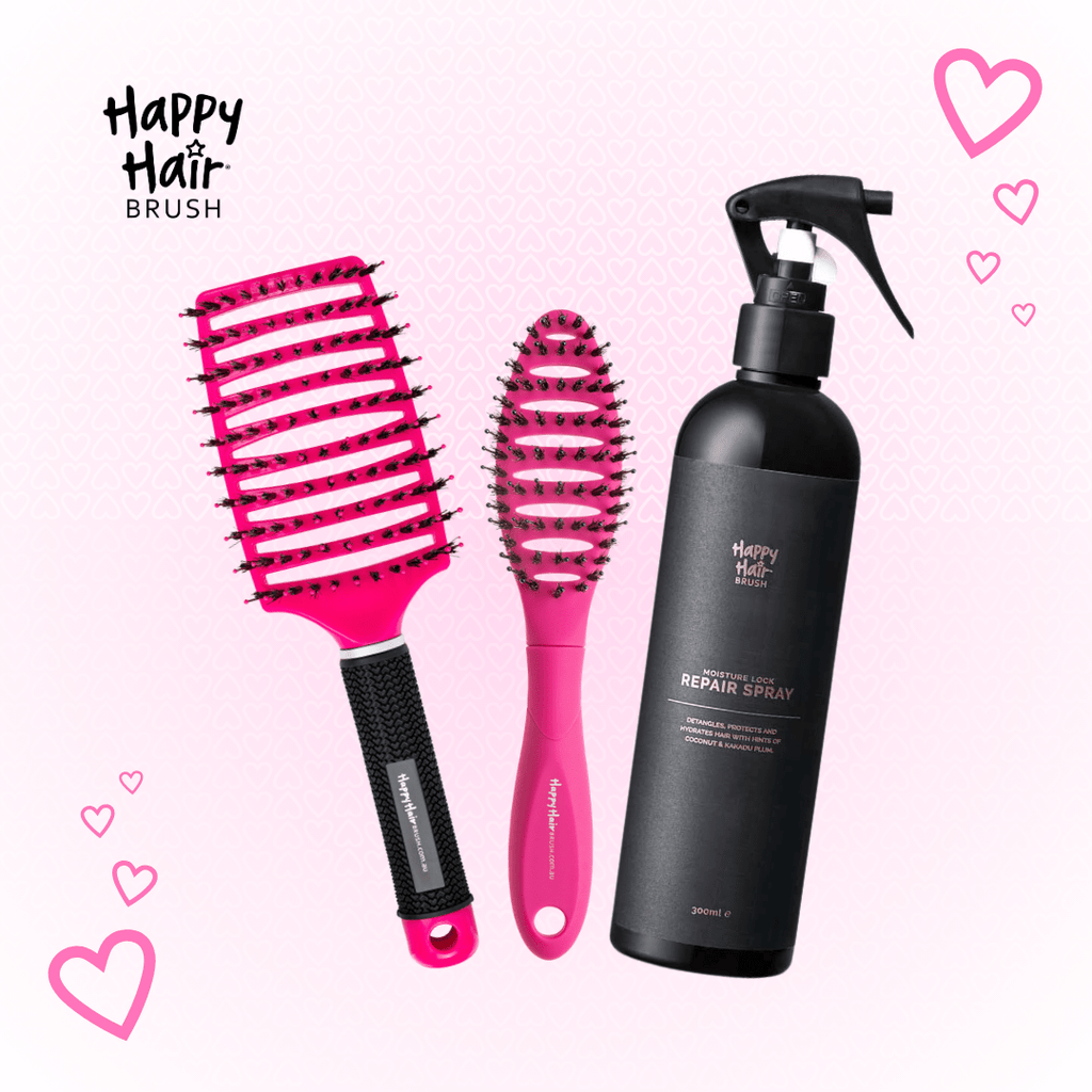 Happy Hair Brush Fuchsia Happy Hair Packs