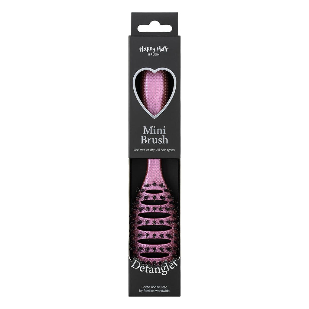 Happy Hair Brush Hair Brush Happy Detangler Mini Brush - Pink
