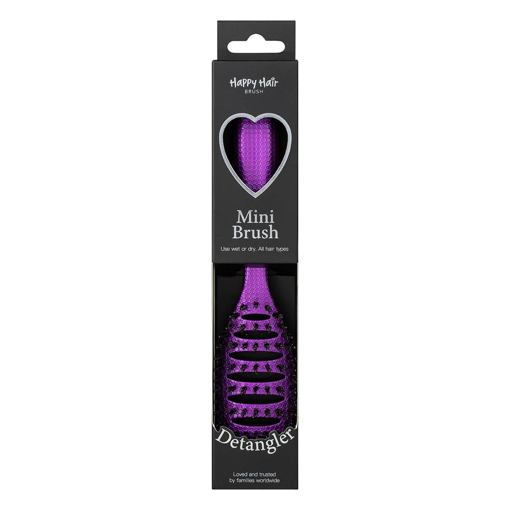 Happy Hair Brush Hair Brush Happy Detangler Mini Brush - Purple