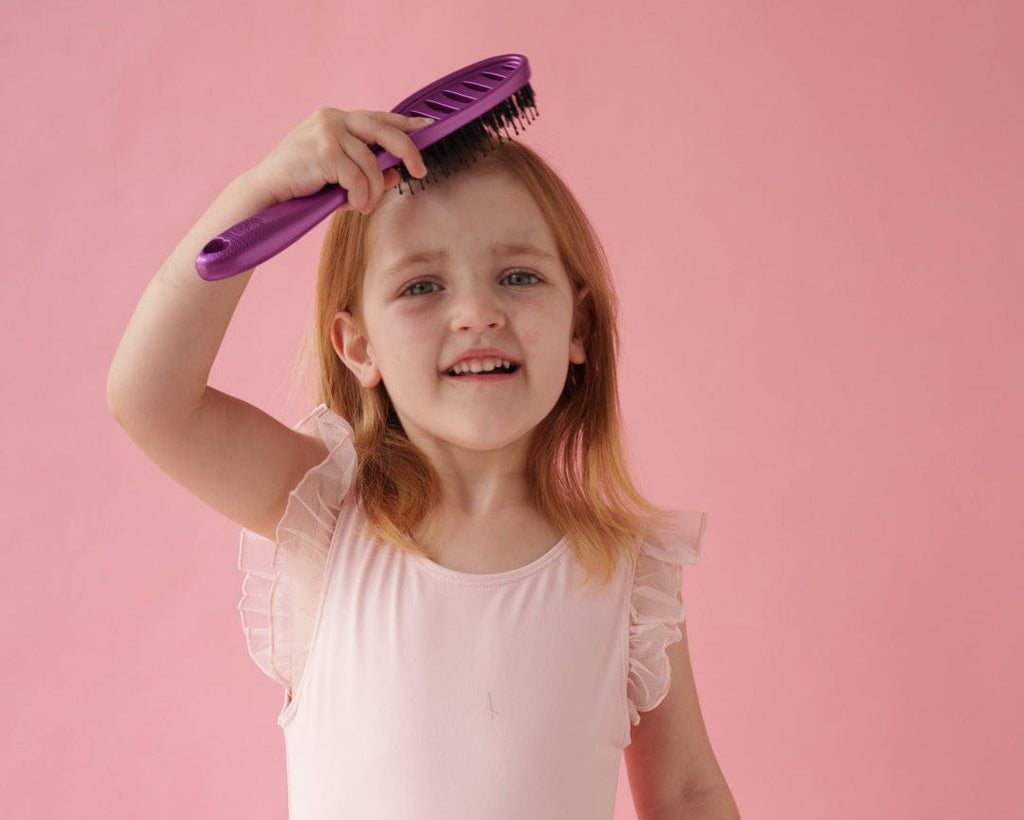Happy Hair Brush Hair Brush Happy Detangler Mini Brush - Purple