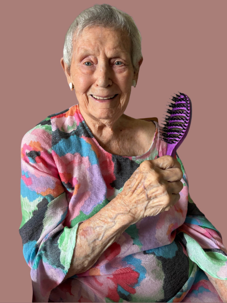 Happy Hair Brush Hair Brush Happy Detangler Mini Brush - Purple