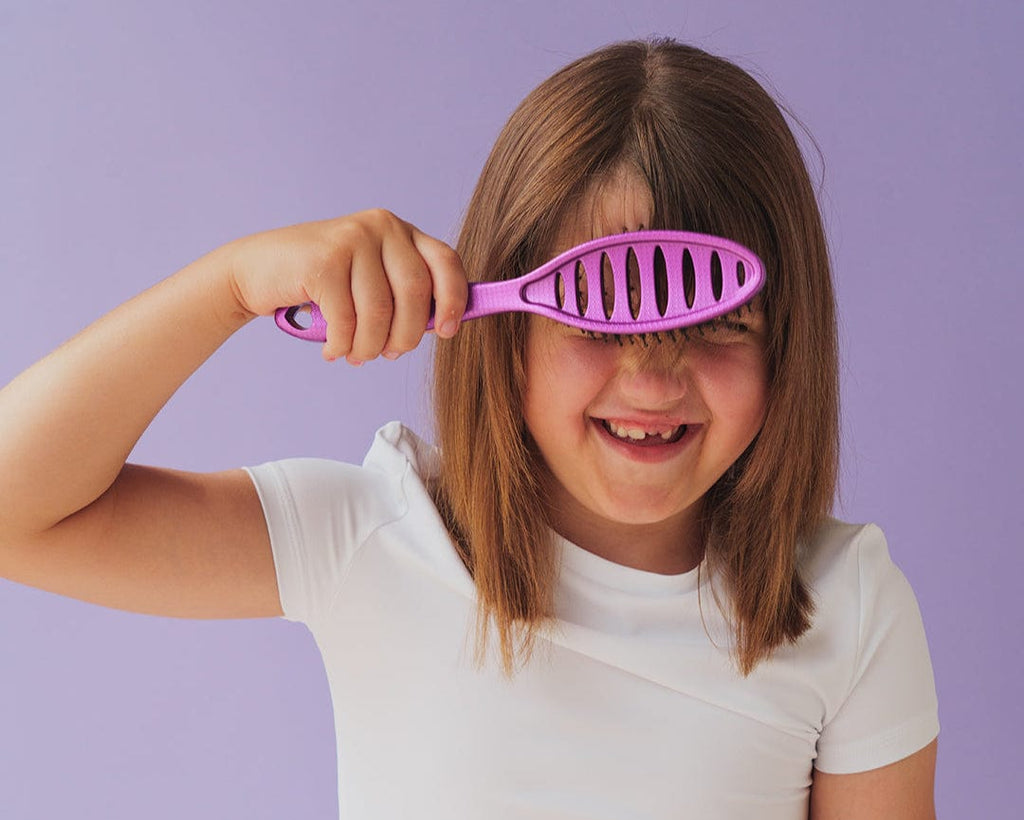 Happy Hair Brush Hair Brush Happy Detangler Mini Brush - Purple