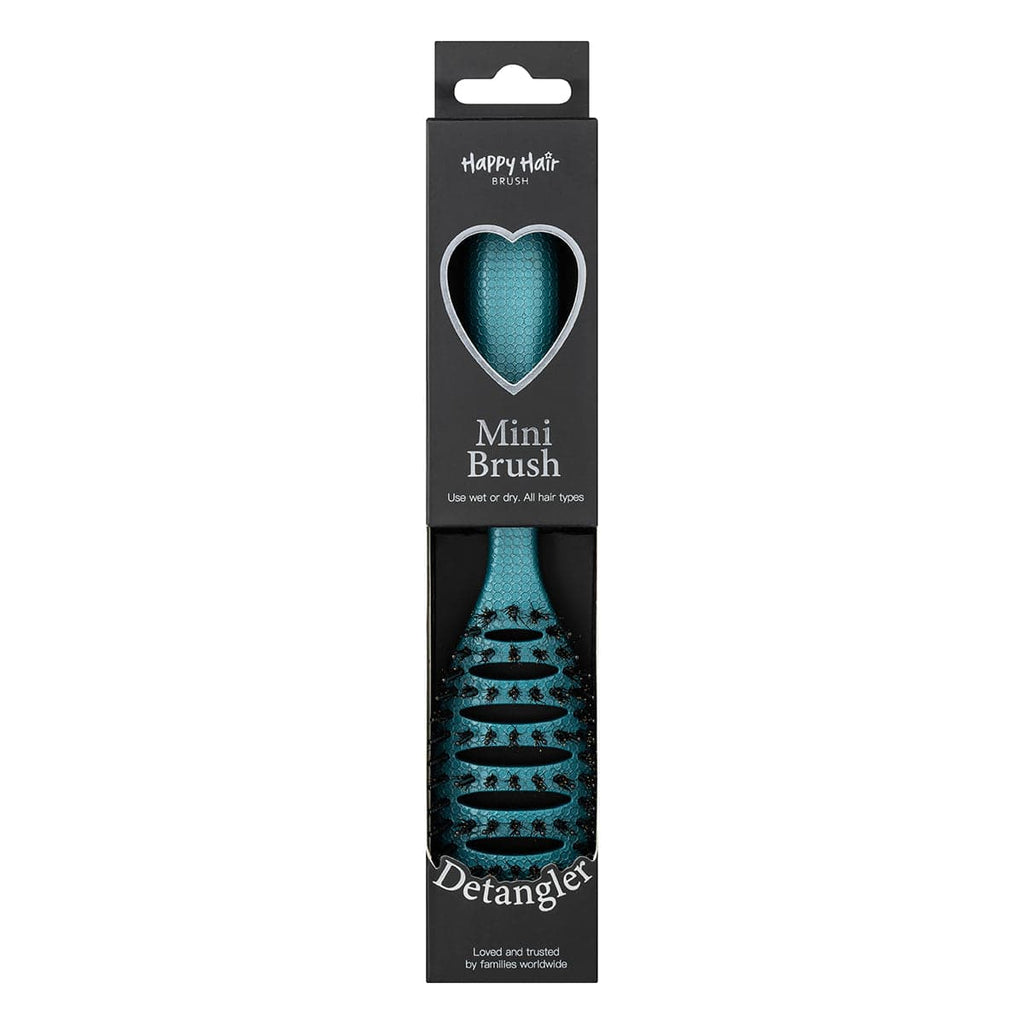 Happy Hair Brush Hair Brush Happy Detangler Mini Brush - Teal
