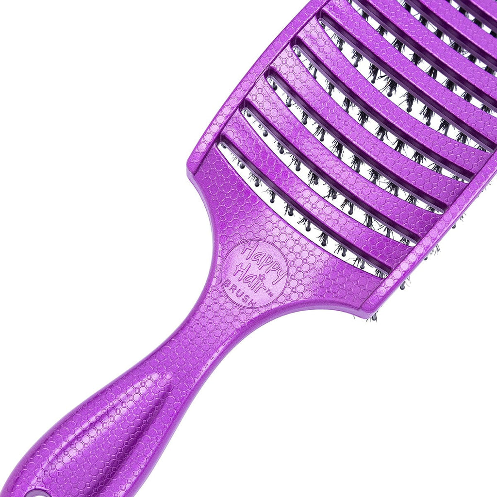 Happy Hair Brush Hair Brush Happy Detangler Paddle Brush - Purple