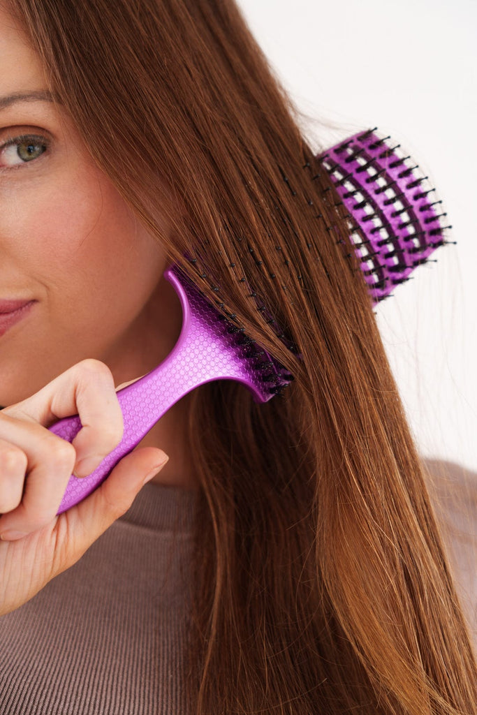 Happy Hair Brush Hair Brush Happy Detangler Paddle Brush - Purple