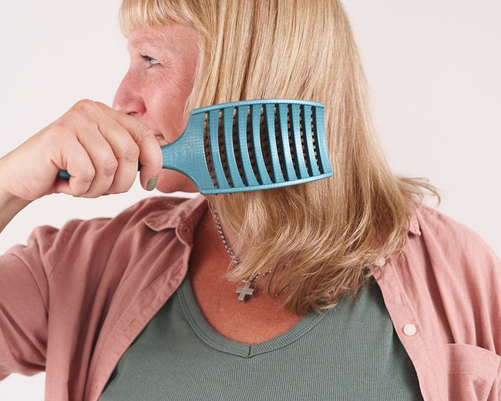 Happy Hair Brush Hair Brush Happy Detangler Paddle Brush - Teal