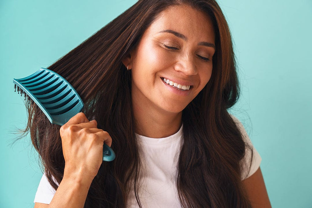 Happy Hair Brush Hair Brush Happy Detangler Paddle Brush - Teal