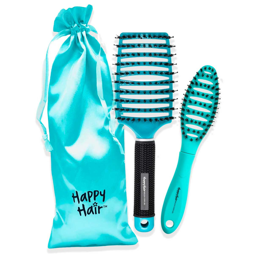 Happy Hair Brush Hair Brush Mint Bundle