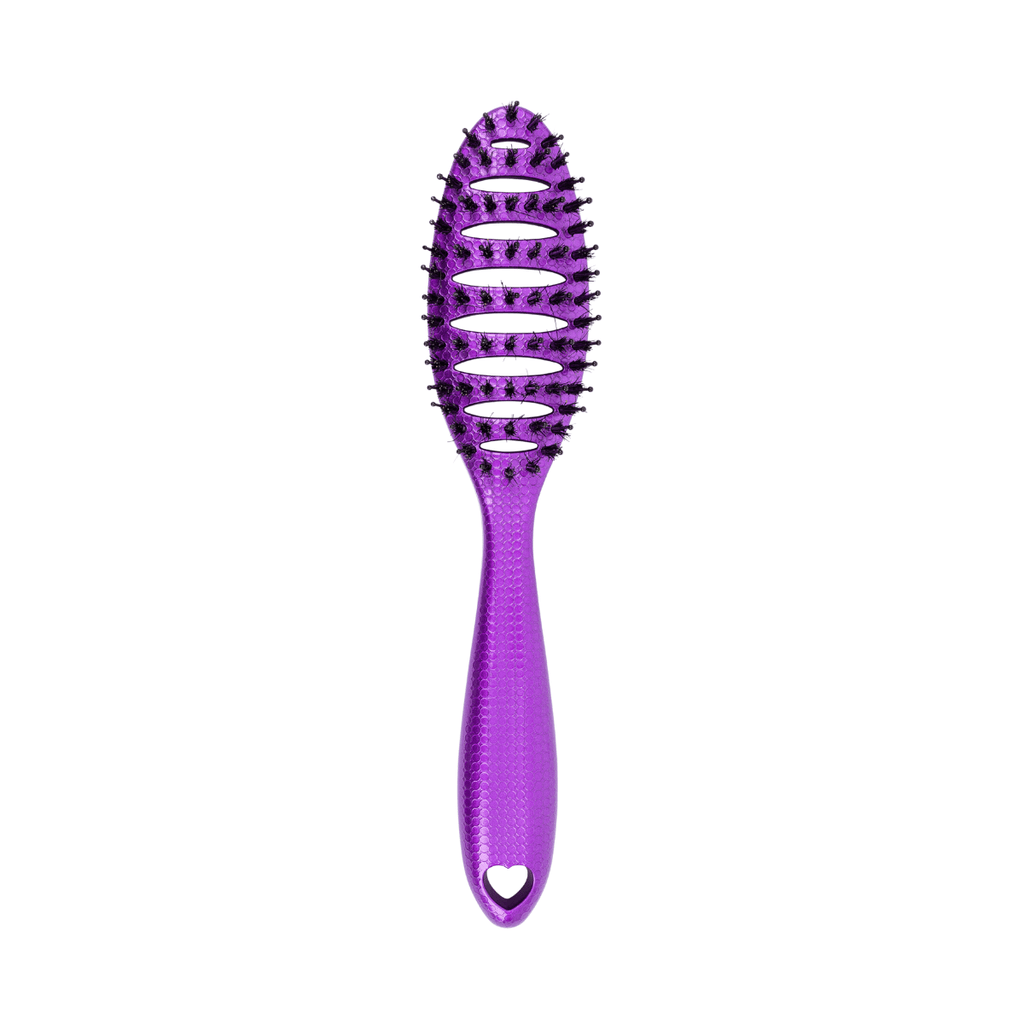 Happy Hair Brush Hair Brush Happy Detangler Mini Brush - Purple