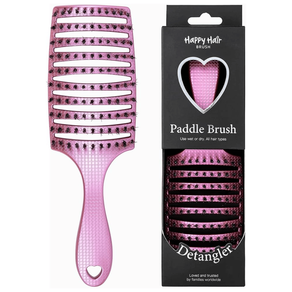 Happy Hair Brush Hair Brush Happy Detangler Paddle Brush - Pink