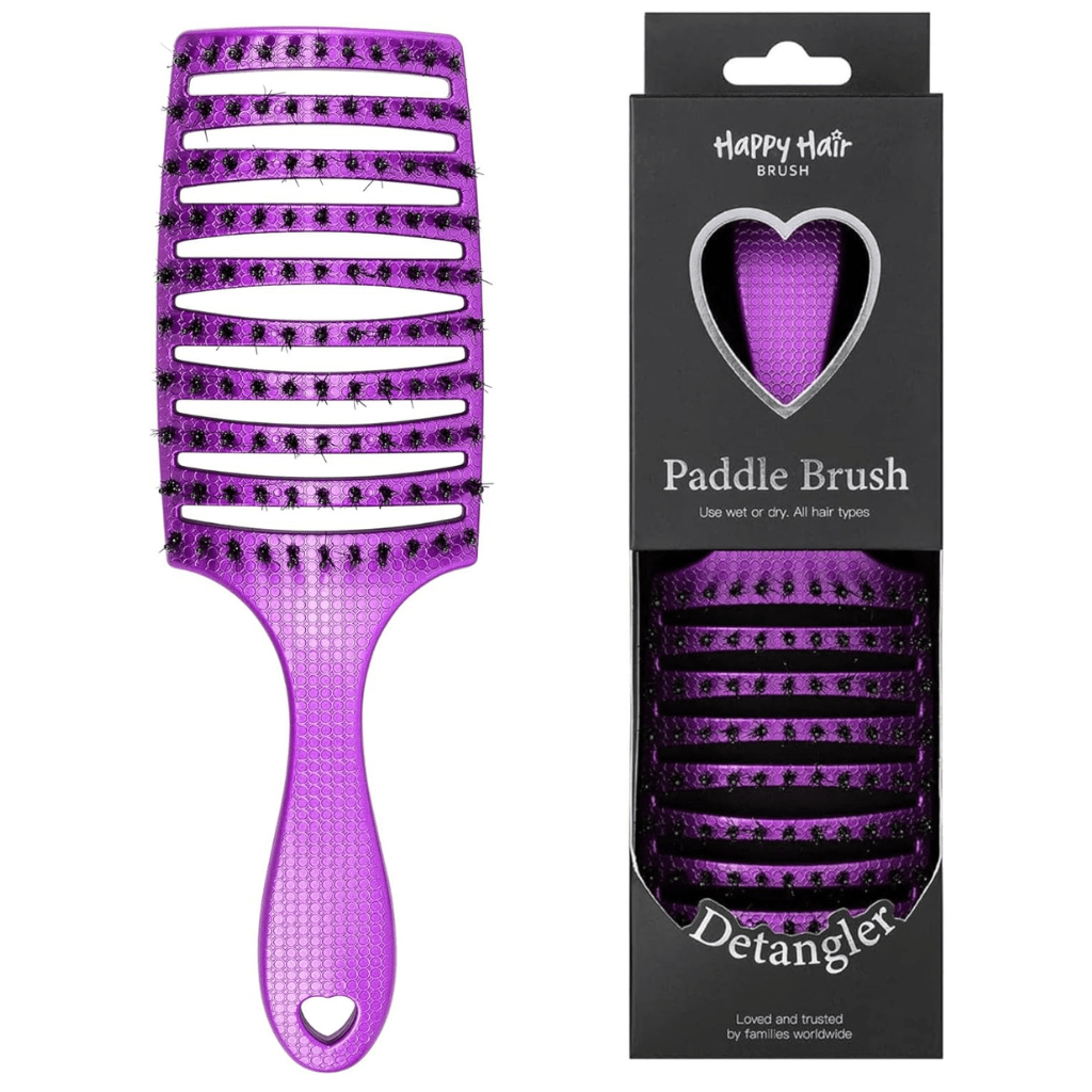 Happy Hair Brush Hair Brush Happy Detangler Paddle Brush - Purple