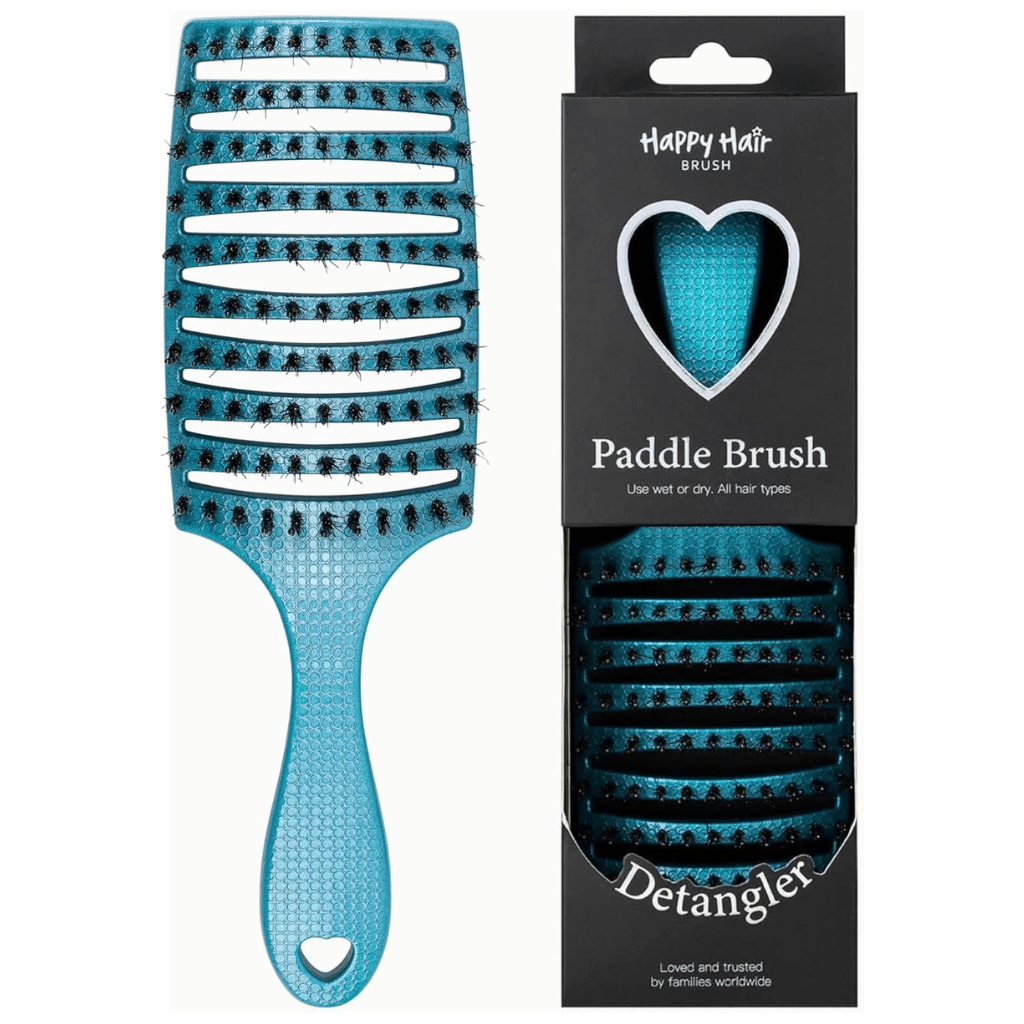 Happy Hair Brush Hair Brush Happy Detangler Paddle Brush - Teal