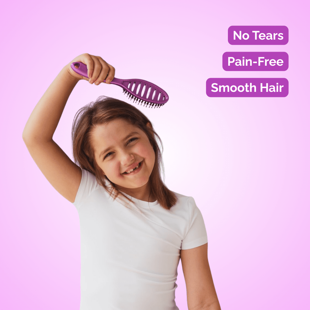 Happy Hair Brush Mini Paddle Brush Mini Happy Hair Brush - Purple
