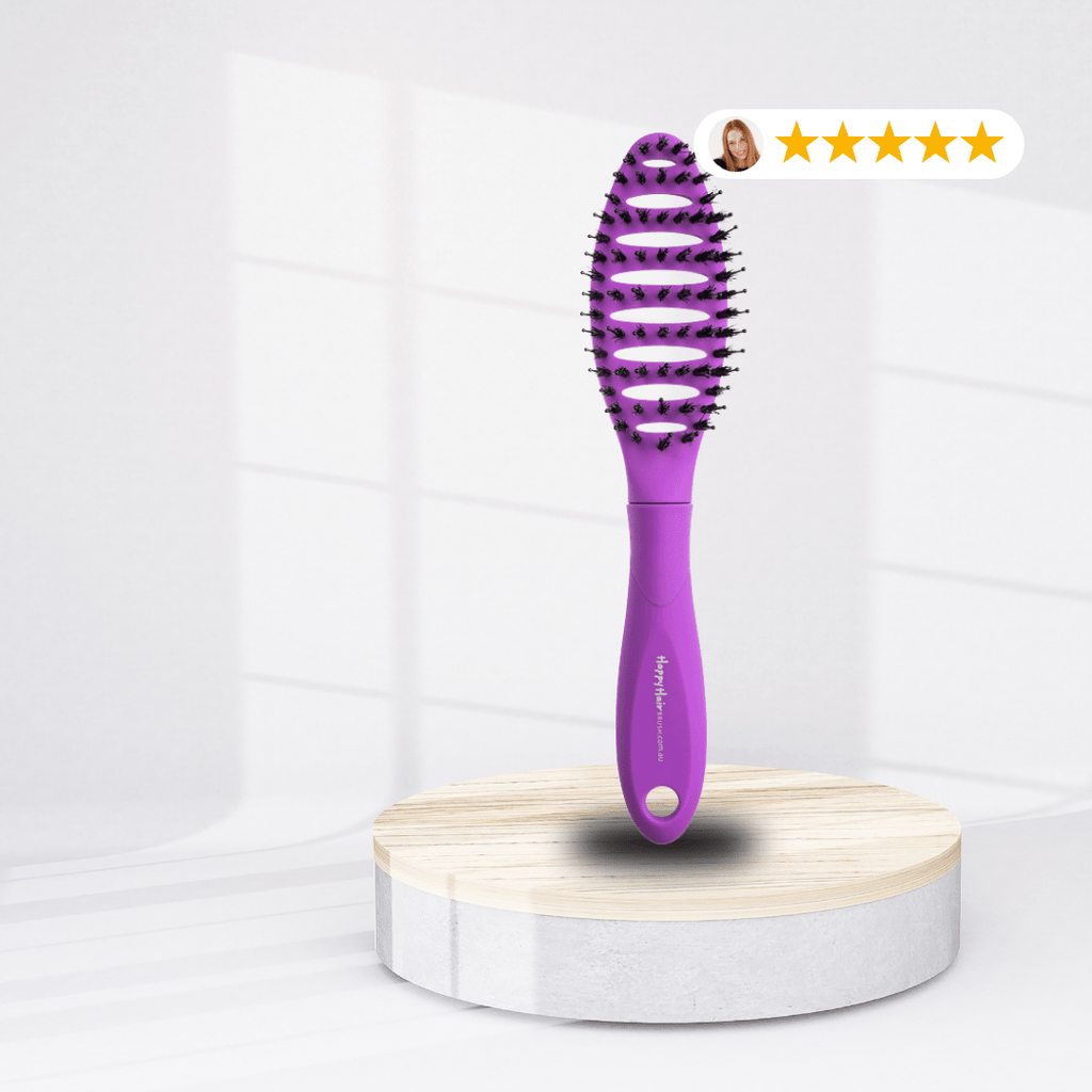 Happy Hair Brush Mini Paddle Brush Mini Happy Hair Brush - Purple
