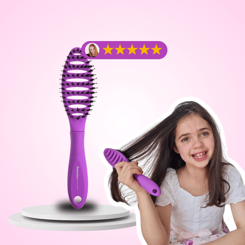 Happy Hair Brush Mini Paddle Brush Mini Happy Hair Brush - Purple