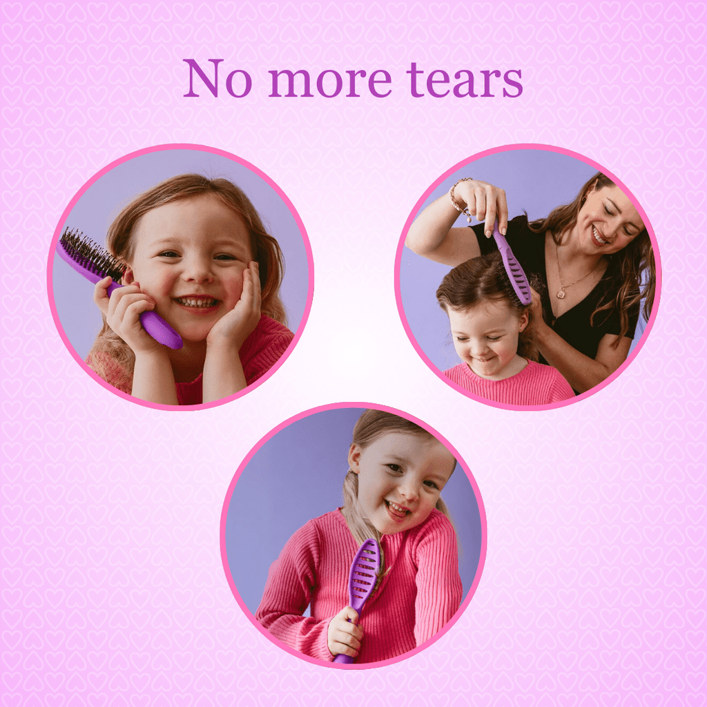 Happy Hair Brush Mini Paddle Brush Mini Happy Hair Brush - Purple