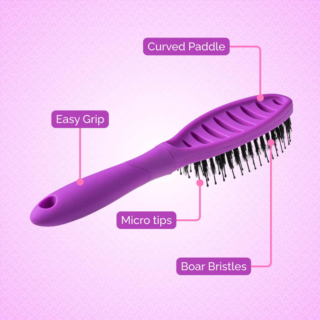Happy Hair Brush Mini Paddle Brush Mini Happy Hair Brush - Purple
