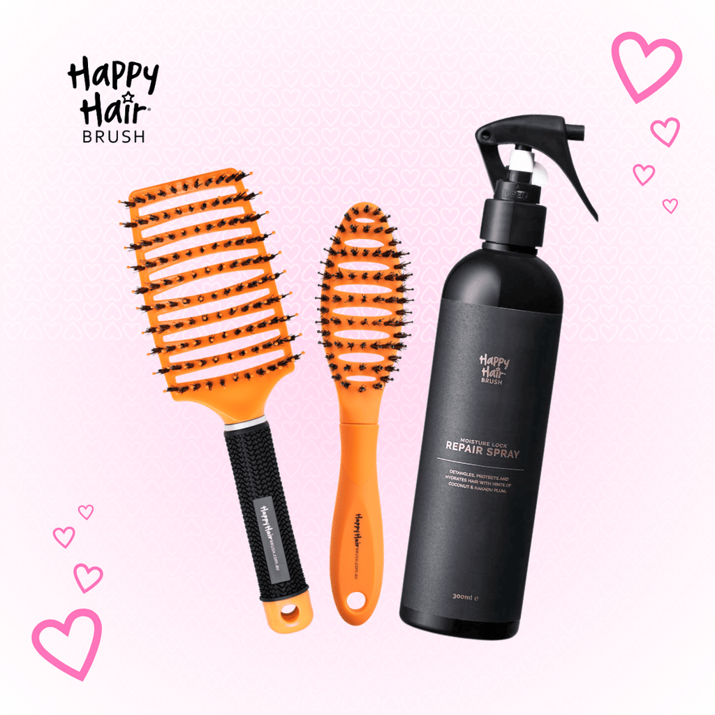 Happy Hair Brush Orange Happy Hair Packs