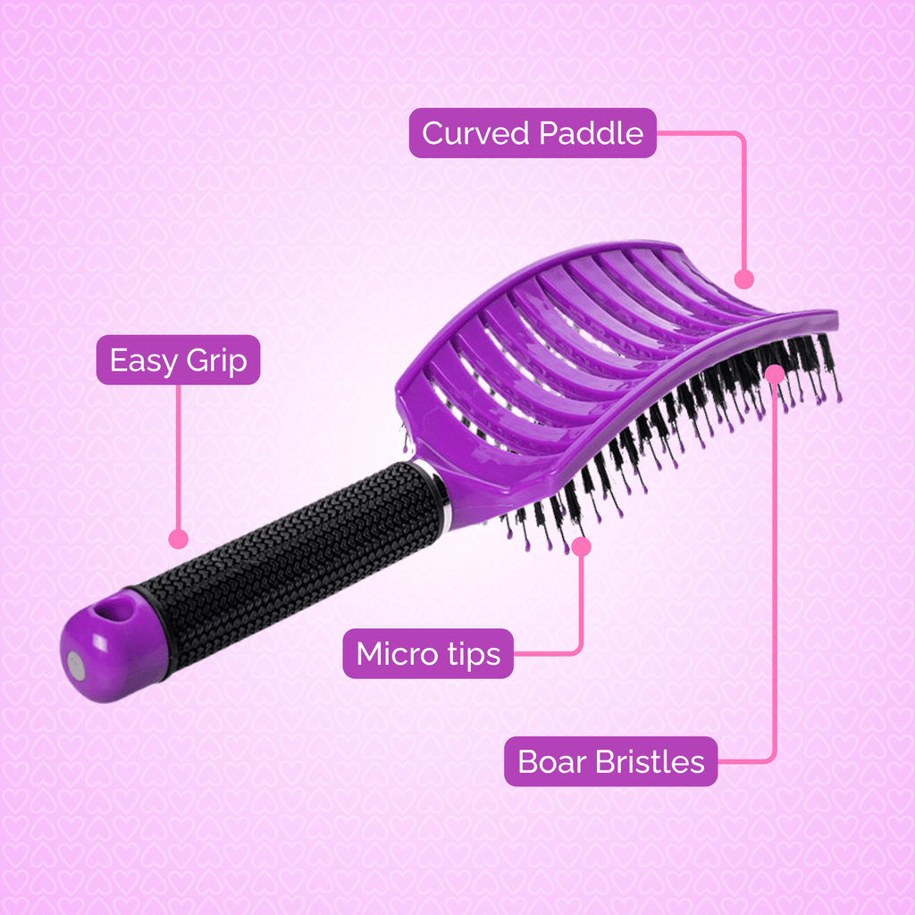 Happy Hair Brush Original Paddle Brush Original Happy Hair Brush - Purple