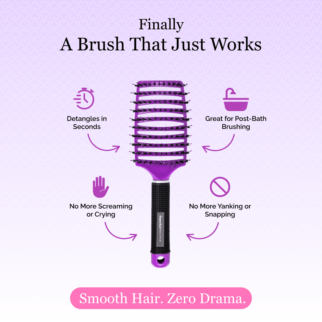 Happy Hair Brush Original Paddle Brush Original Happy Hair Brush - Purple