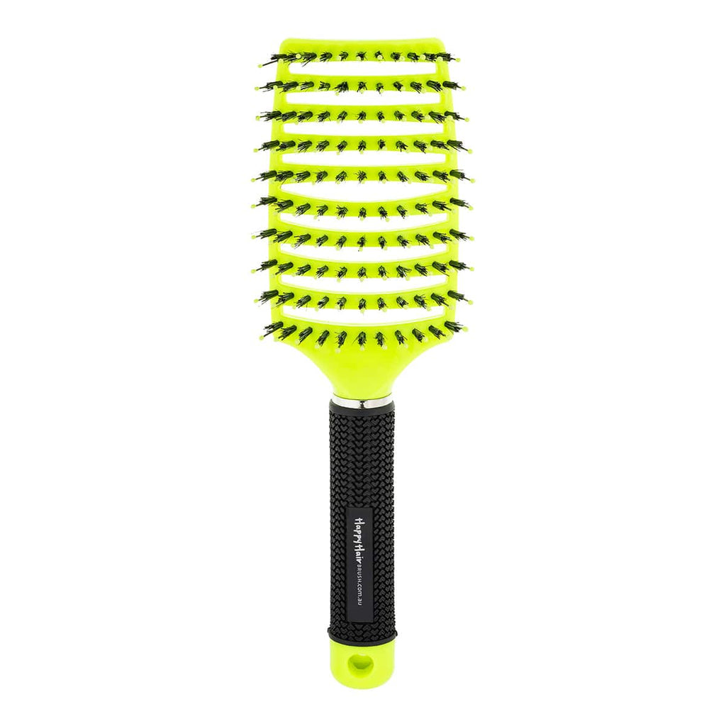 Happy Hair Brush Original Paddle Brush Neon Yellow Original Happy Hair Brush