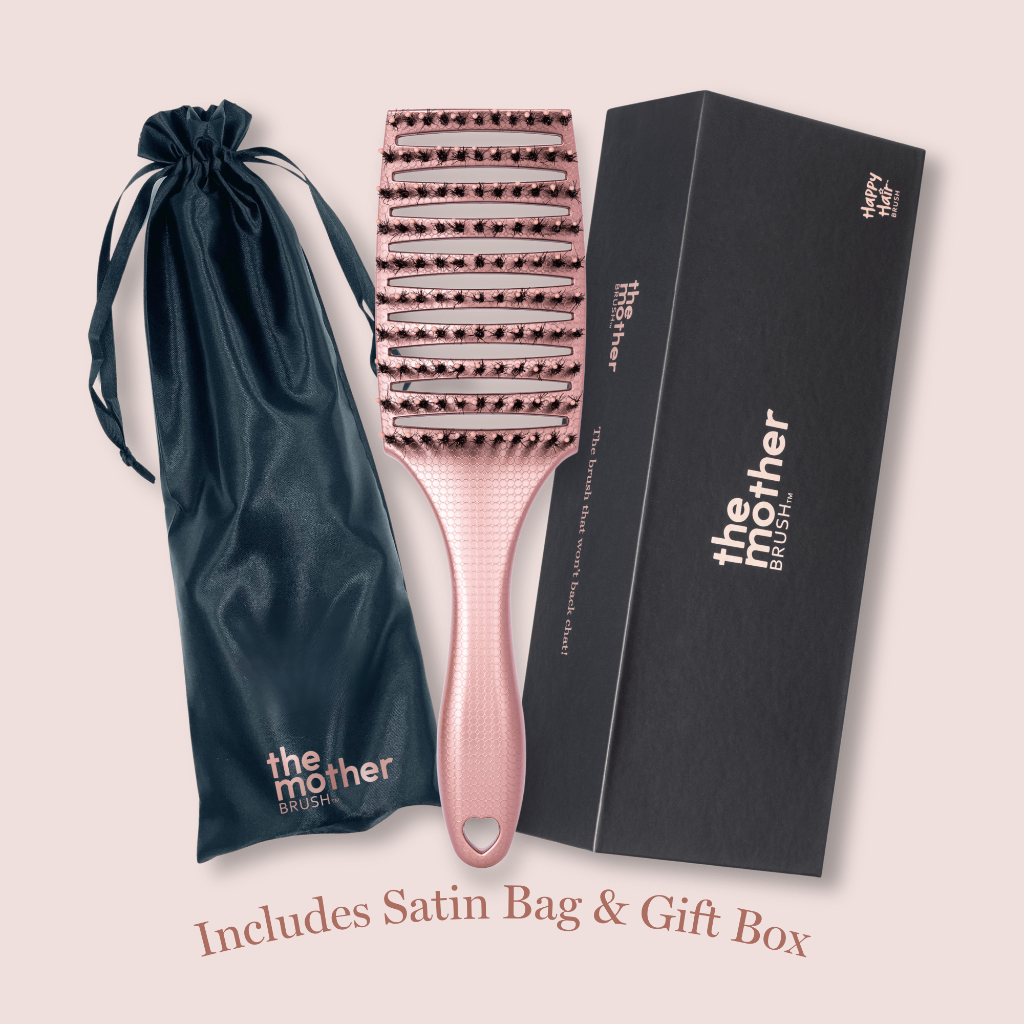 Happy Hair Brush Brush Rose Gold The Mother Brush in Gift Box
