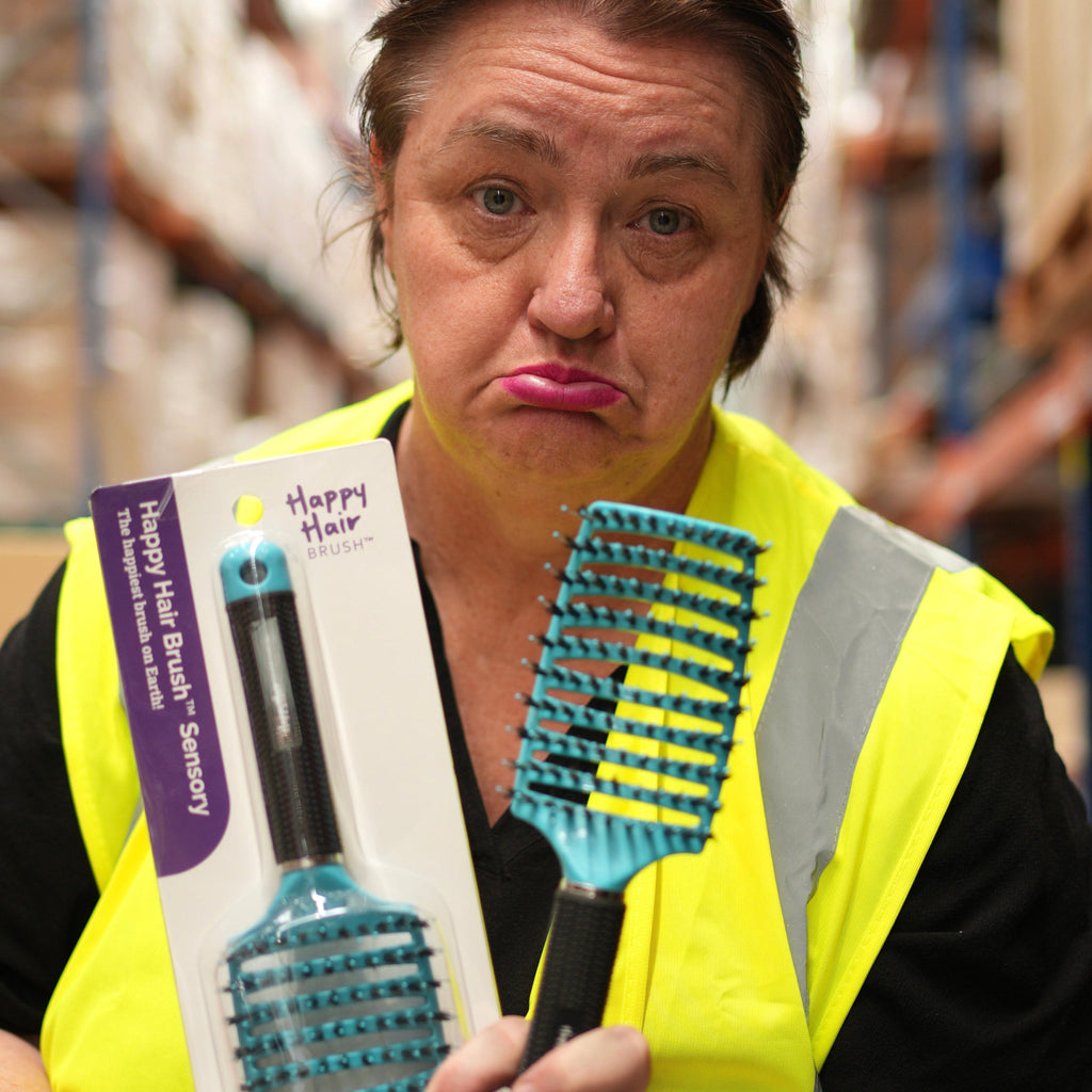 Happy Hair Brush Paddle Brush Teal UnHappy Paddle Brushes