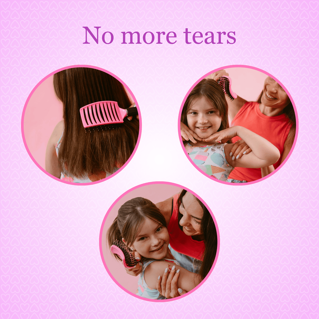 Happy Hair Brush Original Paddle Brush The Pain-Free Detangling Solution - Original Happy Hair Brush - Purple
