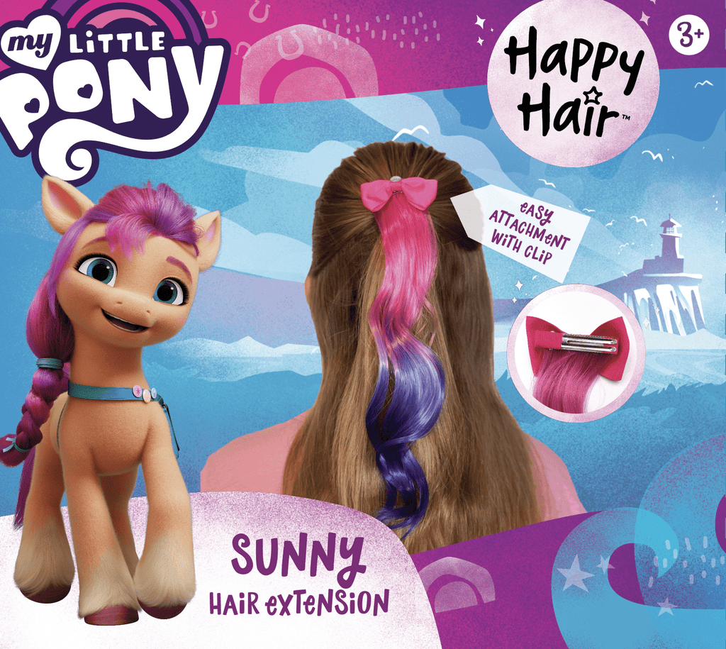 Happy Hair Brush Accessory My Little Pony Hair Extension - Sunny