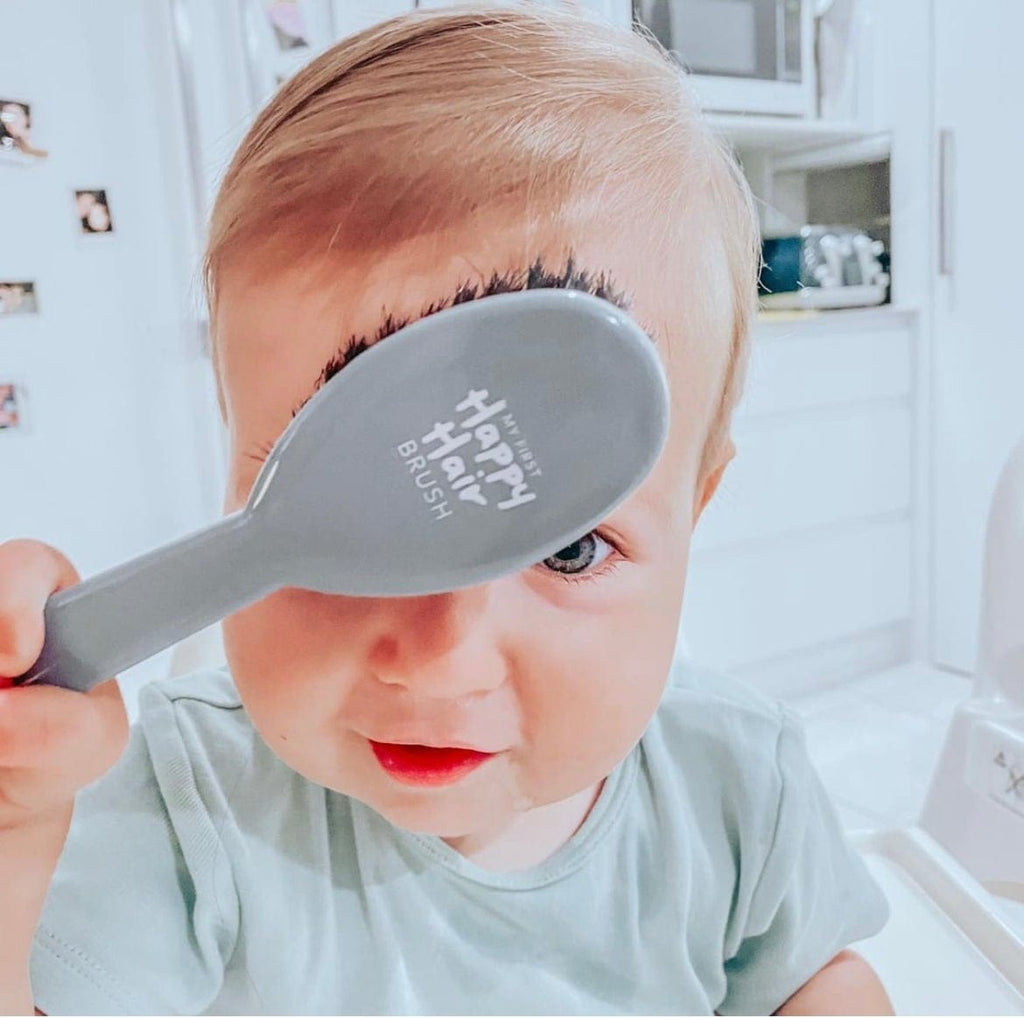 Happy Hair Brush Baby Brush Baby Happy Hair Brush - Grey