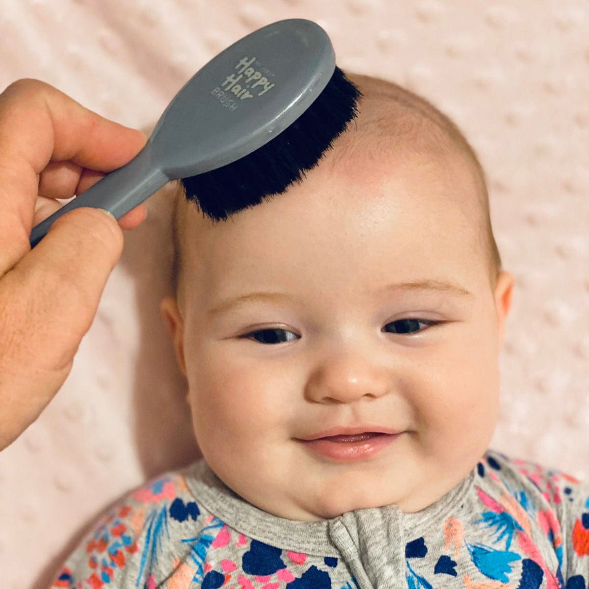 Grey Detangling Baby Hair Brush by Happy Hair Brush™