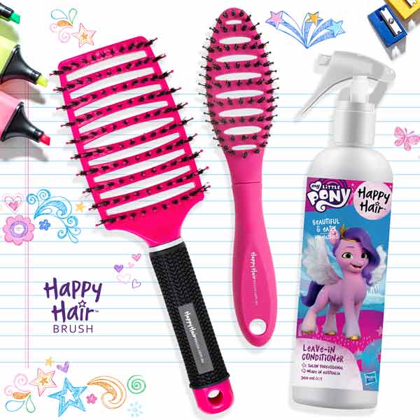 Happy Hair Brush Fuchsia Happy Hair Packs