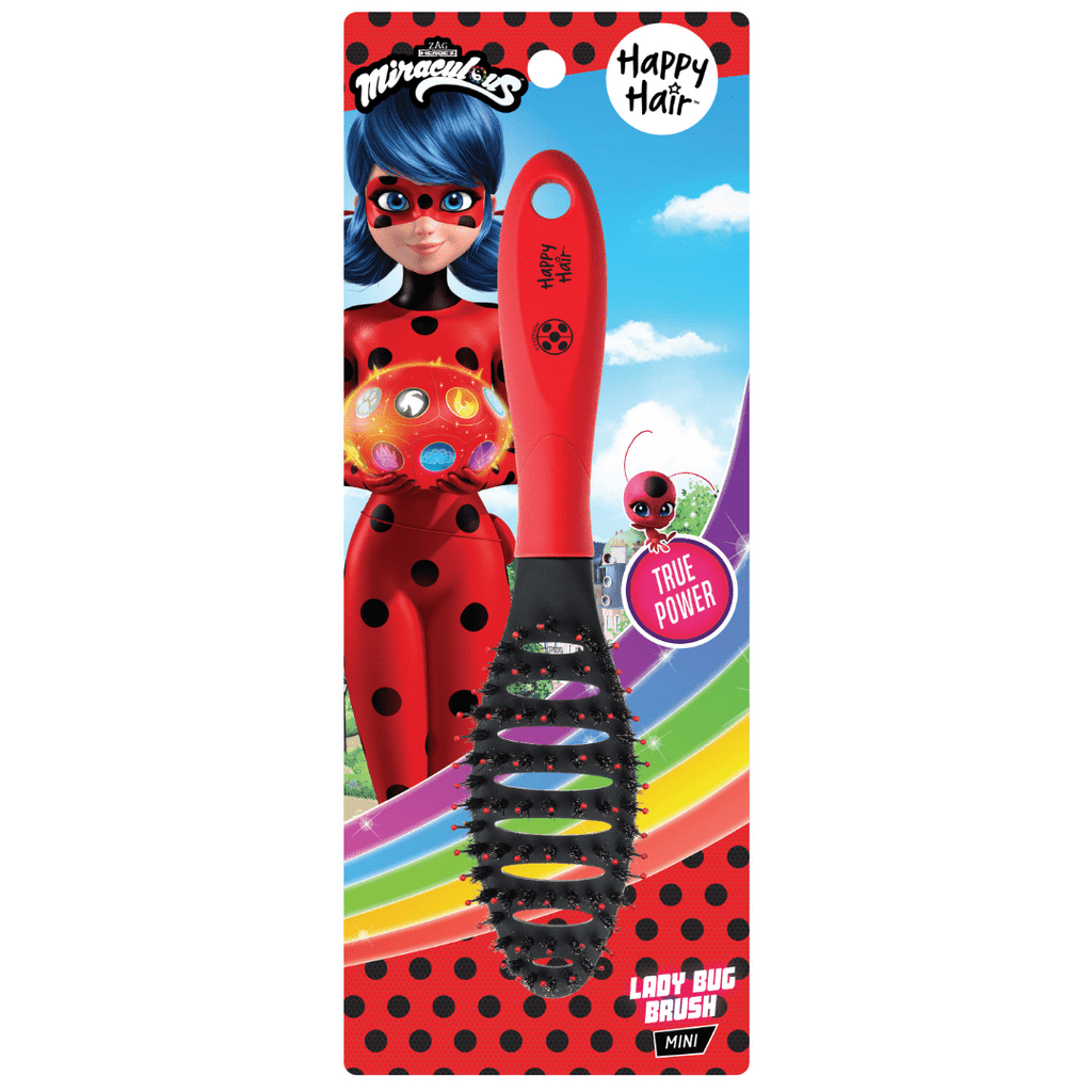 Happy Hair Brush Hair Brush Miraculous Ladybug Mini Brush