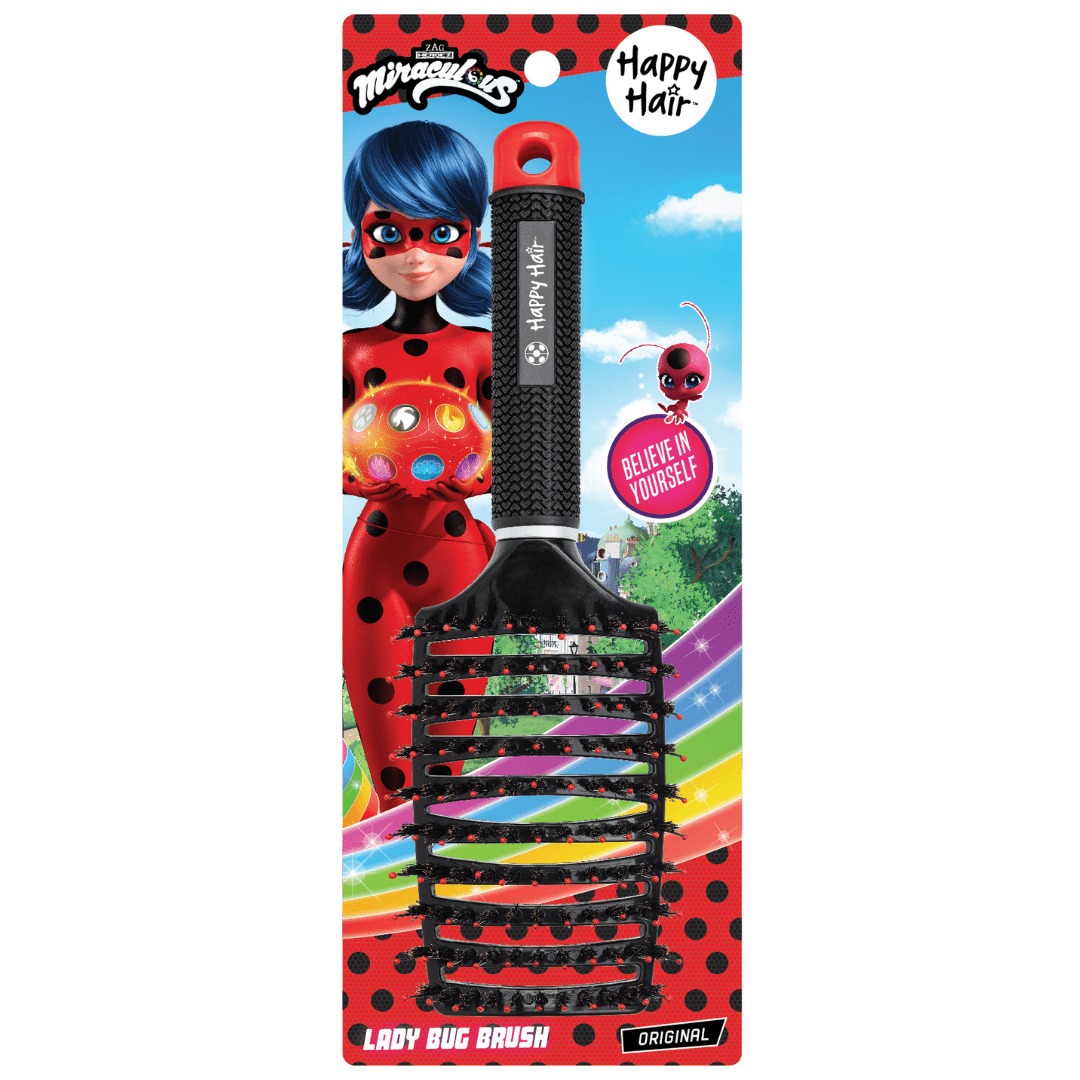Miraculous Ladybug Mini Detangle Hair Brush by Happy Hair Brush™