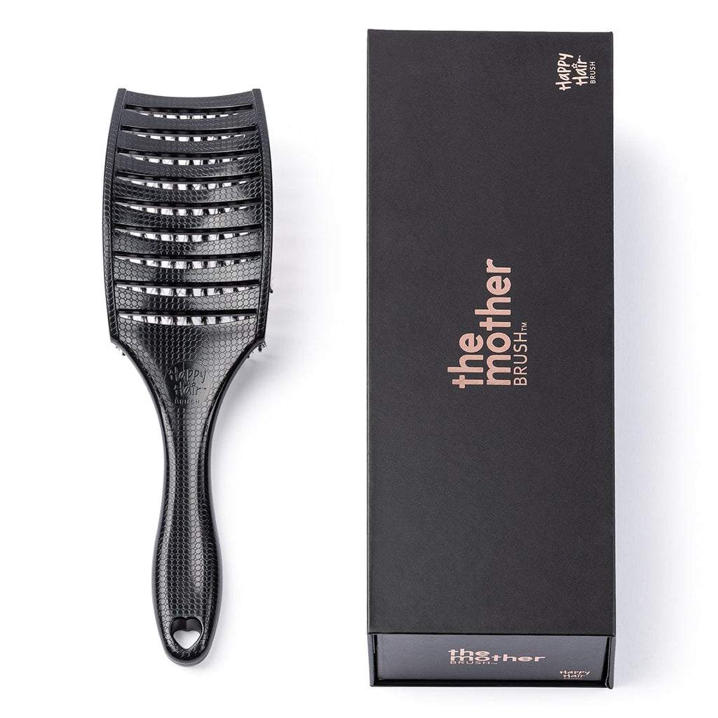 Happy Hair Brush Hair Brush Mother Brush - Black