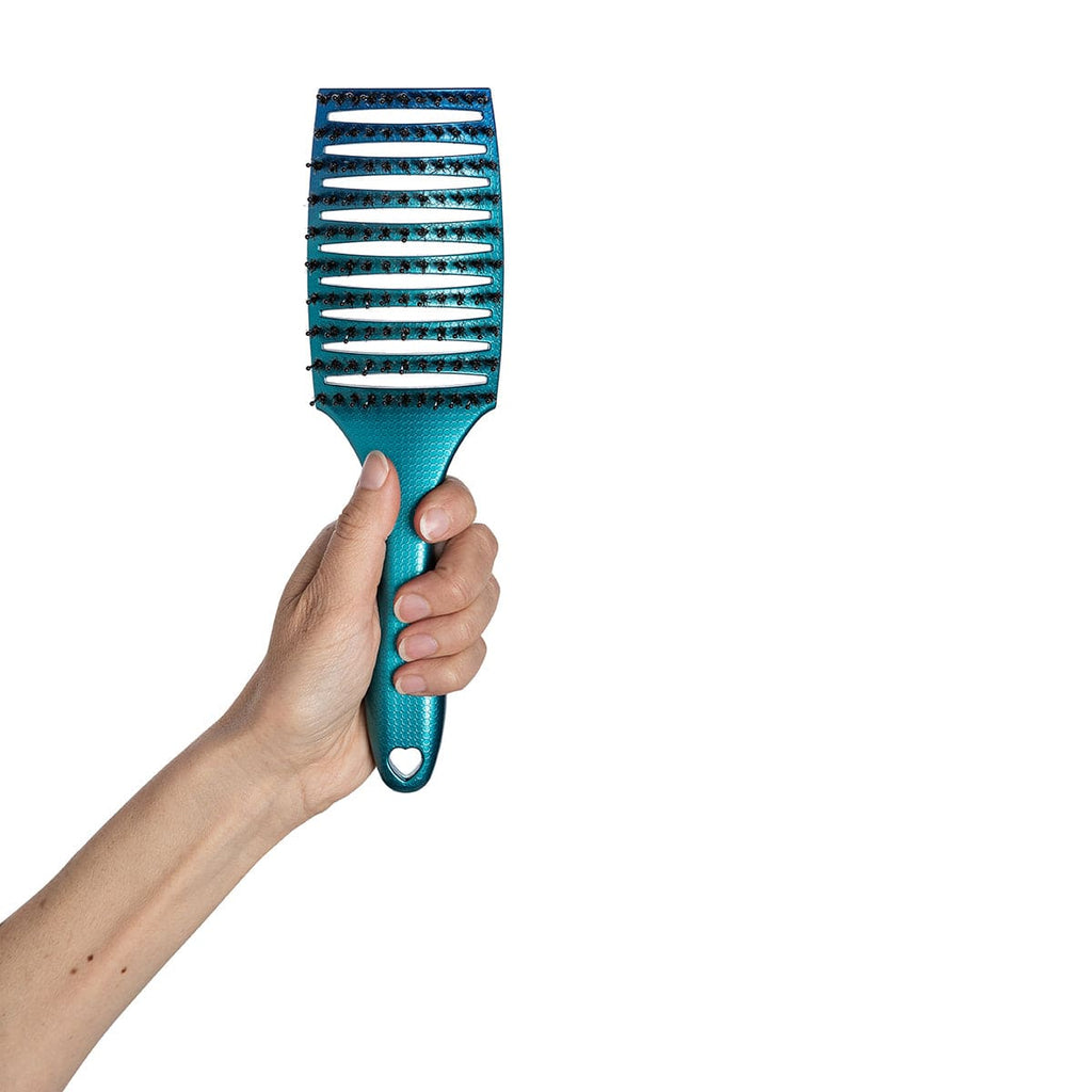 Happy Hair Brush Mother Brush - Teal / Blue