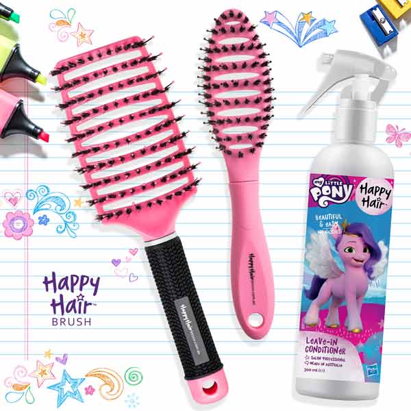 Happy Hair Brush Pink Happy Hair Packs