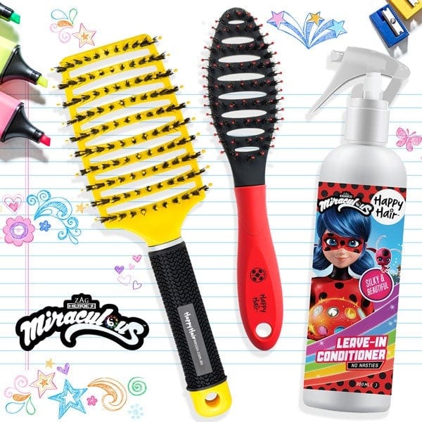 Happy Hair Brush Yellow (Sensory) Miraculous Packs